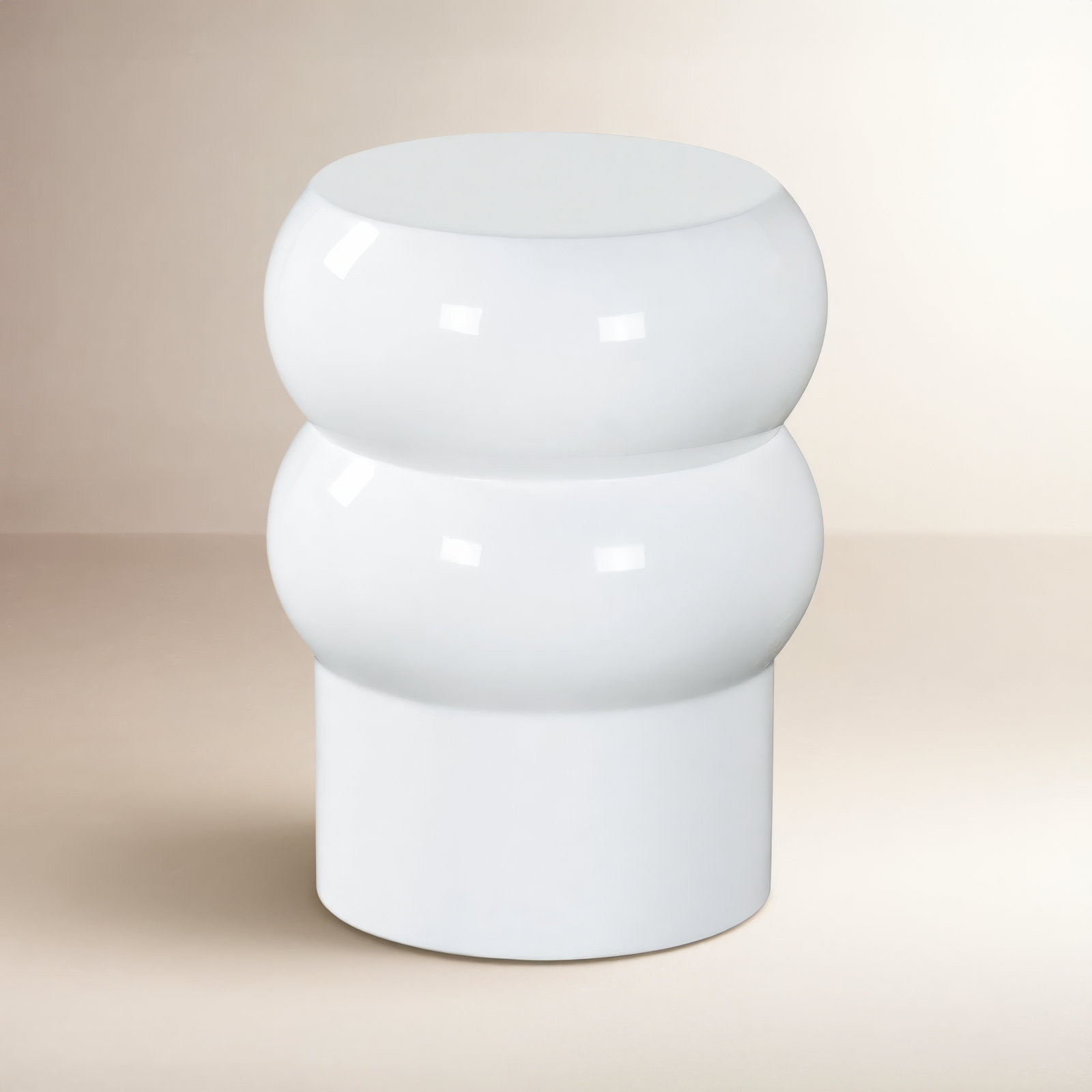 13" End Table, White