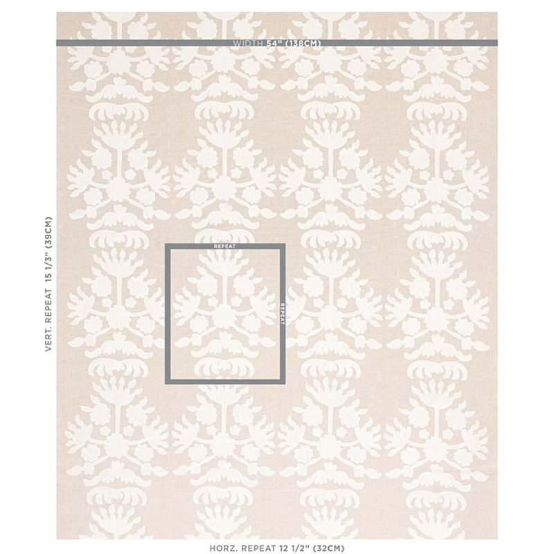 Tissu bohème cybèle, Naturel