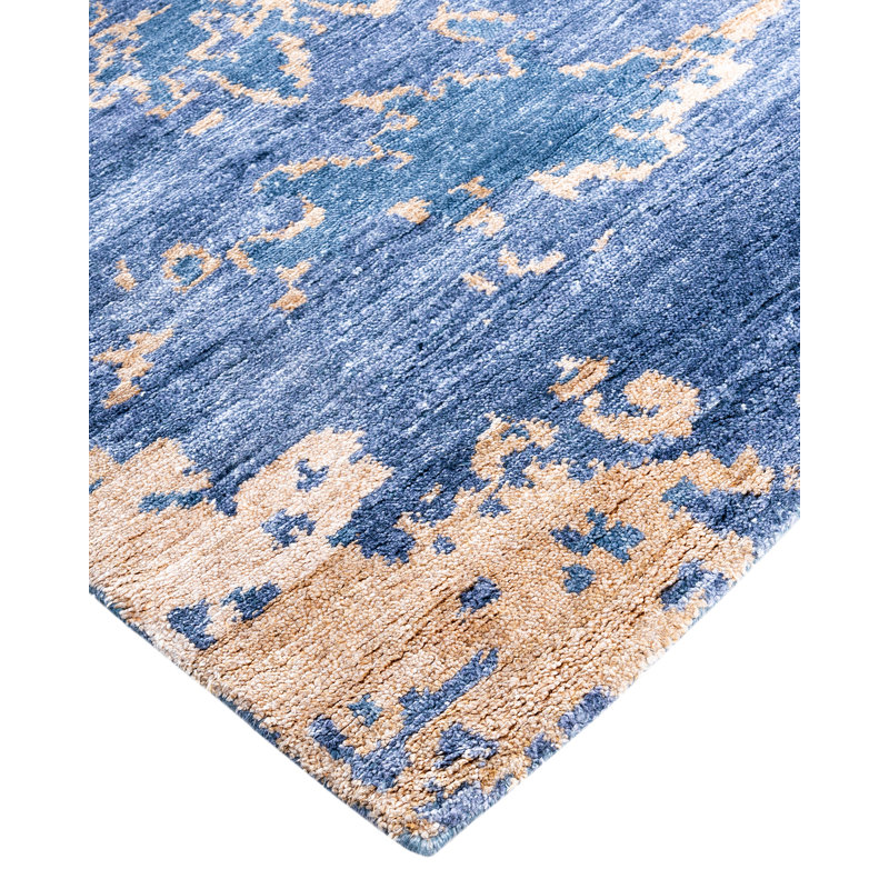 Overdyed One-of-a-Kind Rectangle 9' X 12' Hand Knotted Area Rug