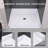 62"Wx38"D ADA Handicapped Acrylic Barrier Free Shower Base Rectangular Glossy White With Center Drain
