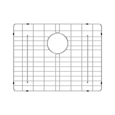 Grille inférieure en acier inoxydable de L 19,61 po x l 17,4 po