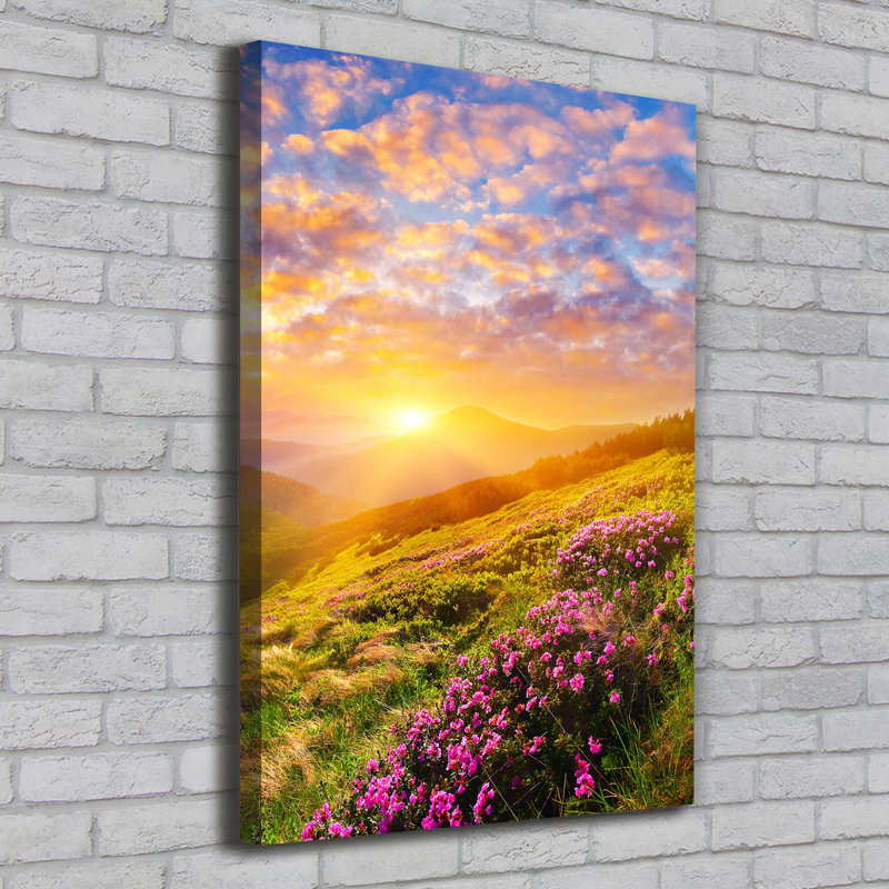 Sunset Mountains - Wrapped Canvas Print