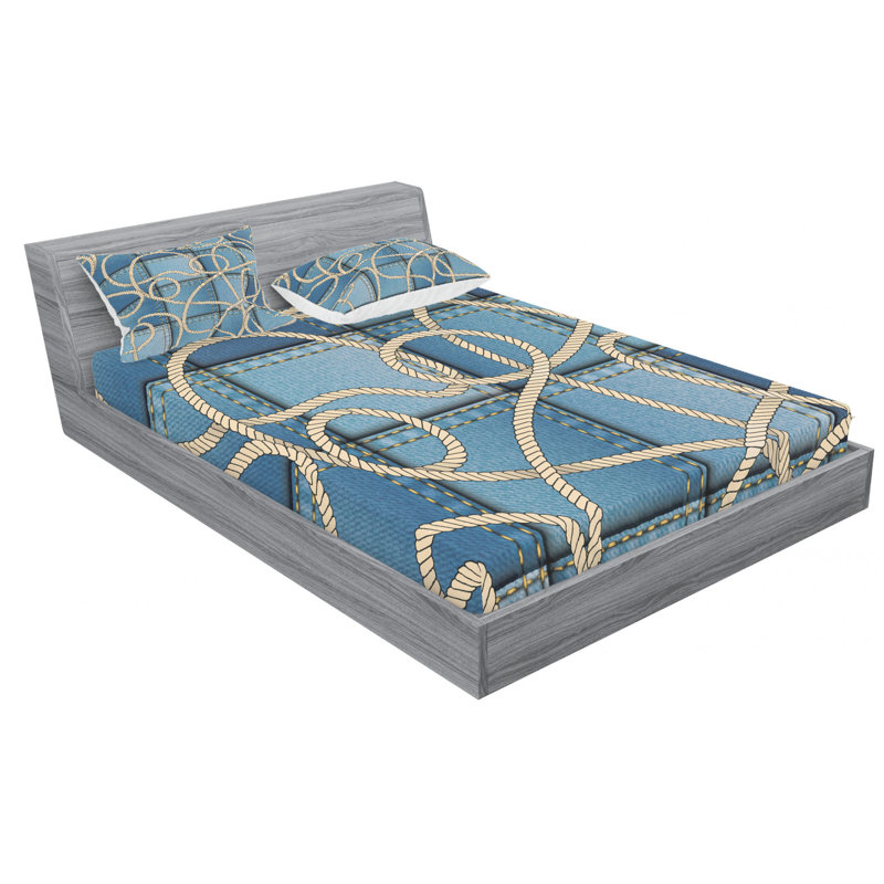 Microfiber Sheet Set, Queen Sheet Set with Fitted Sheet