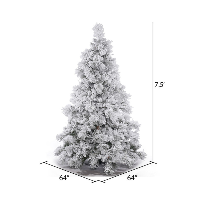 Alberta Flocked Artificial Christmas Tree Unlit, 7.5'