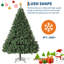 Arbre de Noël artificiel 9 pi avec lumières DEL, branches en PVC, base articulée et base pliable 9 pi-2129513910