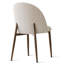 Ensemble de salle à manger 60 "rond en noyer avec 6 chaises rembourrées-130021489