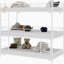 Structure de lit simple triple robuste avec rampe intégrée et pleine longueur, pour dortoir de chambre à coucher, blanc, sans ressorts, fer à repasser, caractéristiques d'assemblage simple,