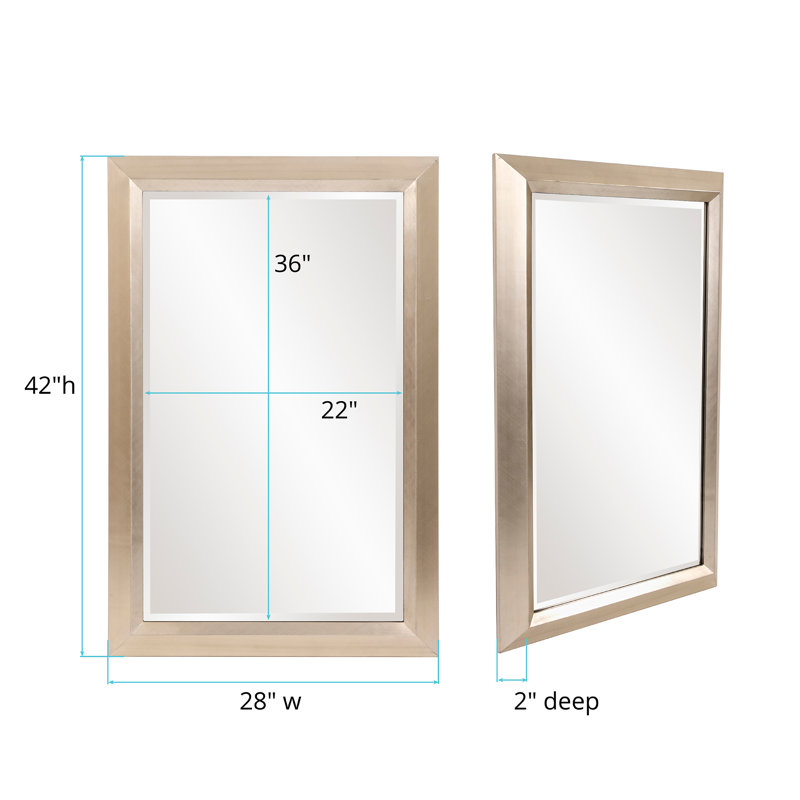 Buschwick Solid Wood Mirror, Silver