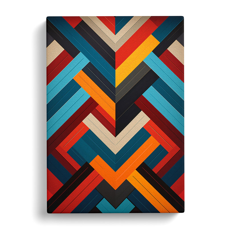 Chevrons Constructivism - Wrapped Canvas, 50cm H x 35cm W x 3cm D