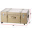 Texture Brand Designer Trunk with Wheels - Faux Leather-1007580355