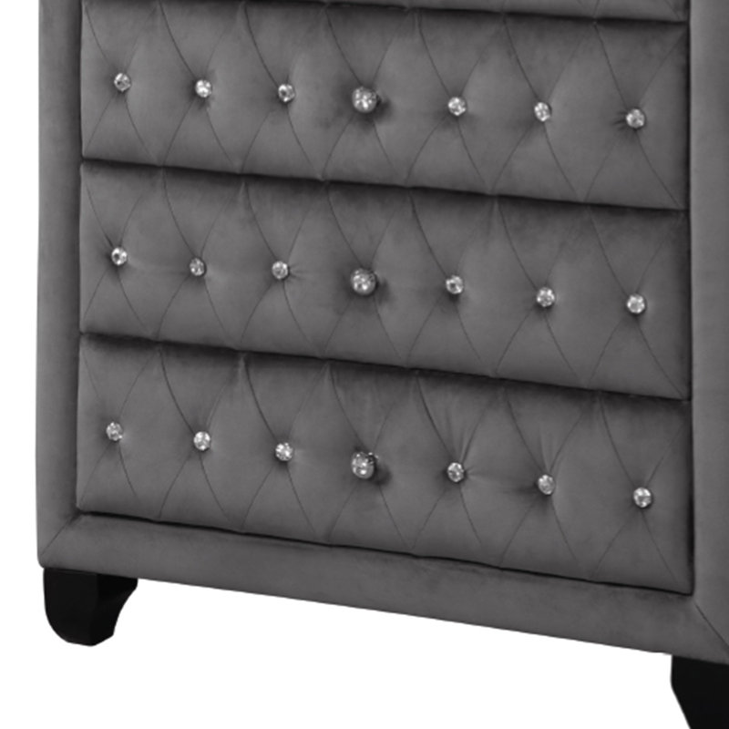 Commode 5 tiroirs l 36 po Rausch, Gris