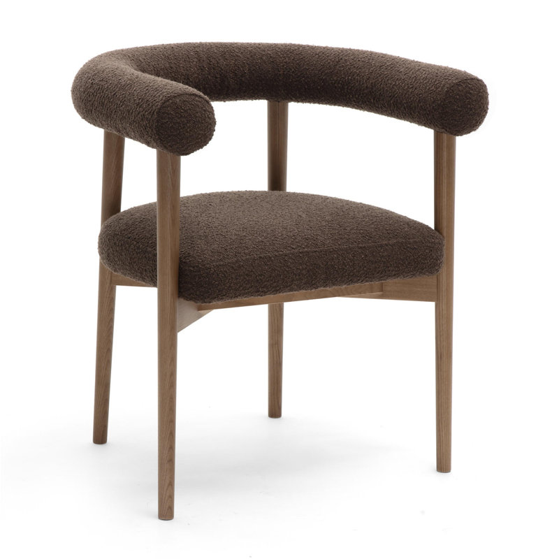 Chaise de salle à manger Joan Brown Performance Boucle, Brun, Brun