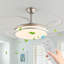 Ventilateur de plafond moderne à DEL 42 pouces à 2 niveaux avec éclairage et télécommande, pales rétractables, moteur à courant continu à 6 vitesses réglable et silencieux pour le salon, la chambre à coucher, la salle à manger