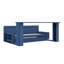 Lit de jour en bois pour grand lit avec tiroirs de rangement intégrés, bureau amovible et table d'appoint hydraulique-297036467-297036471