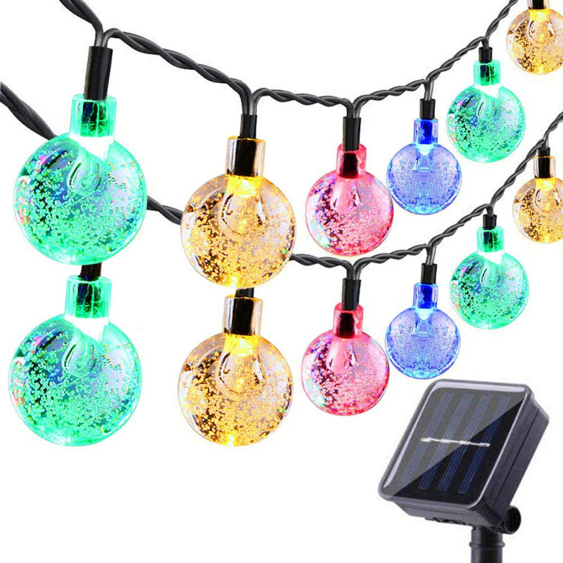 Mattera 50 - Bulb 31.16'' Solar Powered LED Globe String Light, Colorful
