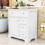 Meuble-lavabo moderne de 30 pouces avec lavabo en céramique et beaucoup de rangement-376612526