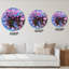 Horloge murale moderne rose et bleue-477242469