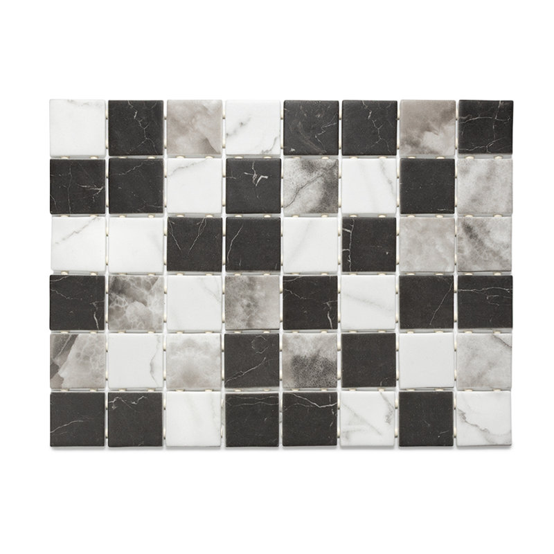 Eterna Square 12" x 12" Glass Mosaic Wall & Floor Tile