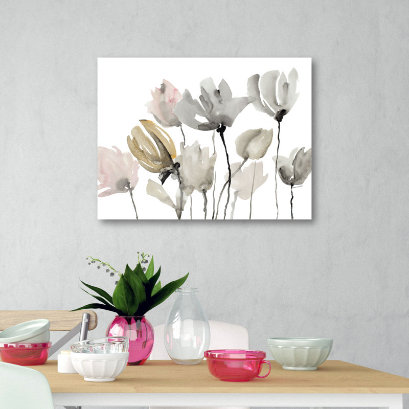 " Gray Tulips " Painting Print, 20" H x 24" W x 1.5" D
