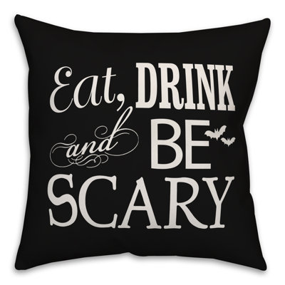  Coussin Eat Drink and Be Scary