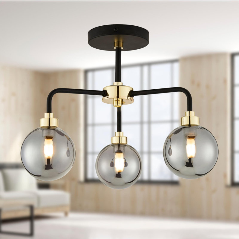 Bainville Glass Semi Flush Mount