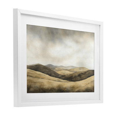 «Brown Landscape Hills», reproduction encadrée sous verre, design par LSR Creative Studio