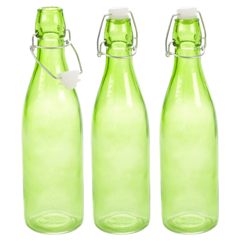 6 Piece Decanter Set, 27cm H x 7cm W x 7cm D, Green