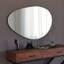 Élégant miroir mural abstrait de 29,9 po x 19,7 po x 0,9 po | Fabrication 100% bois aggloméré, finition blanche | Conception murale facile, parfaite pour les décorations modernes, le salon et le vestibule-347939902