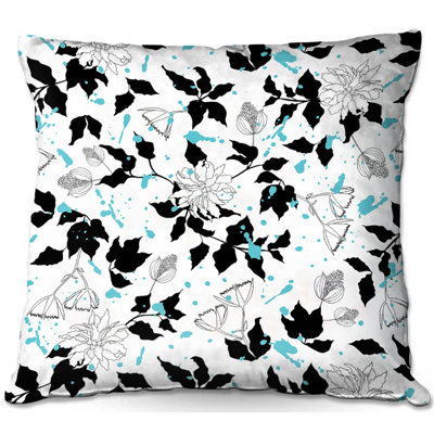 Coussin décoratif canapé fleurs 