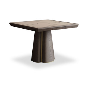 39.37" Khaki Square Solid Wood Poker Table