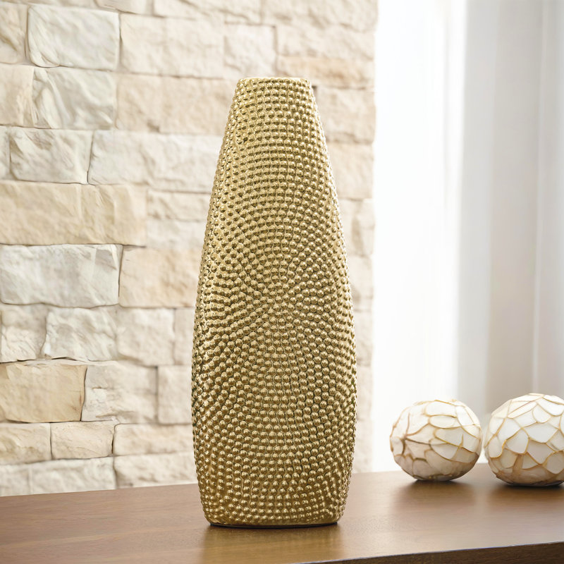 Tabrea Ceramic Table Vase, 13.75" H x 5" W x 2.75" D