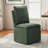 Modern Fabric Upholstered Storage Side Chairs with Casters for Living Room Set of 2-1261343719