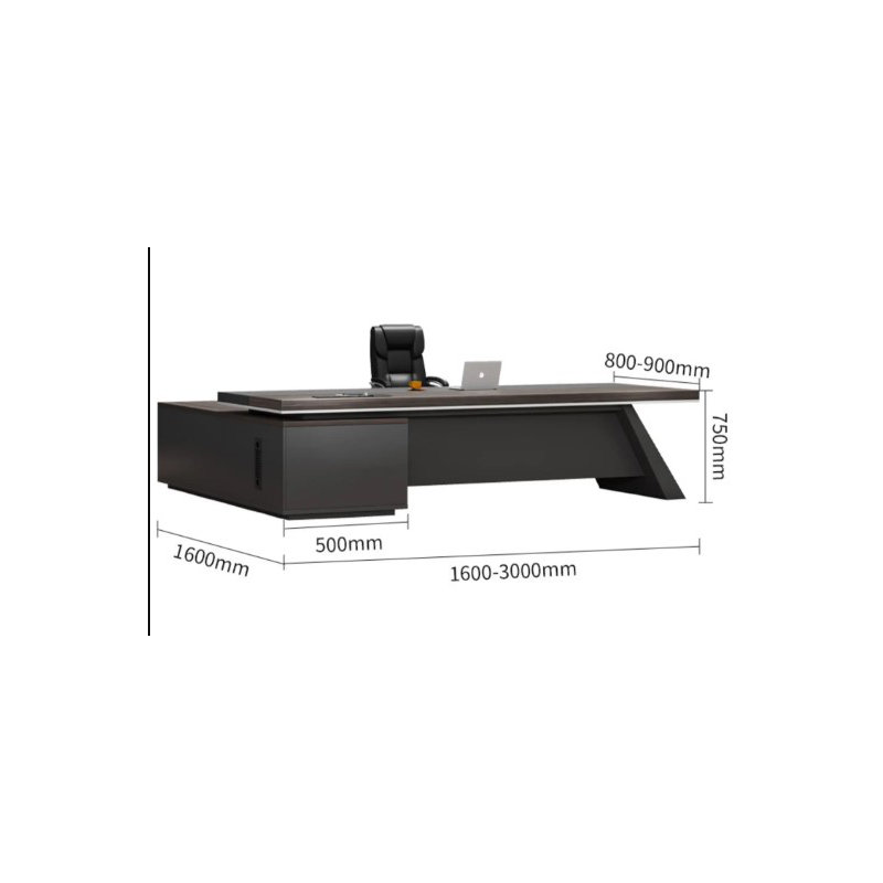 Nahara L-Shaped Executive Desk, 75cm H x 300cm W x 90cm D