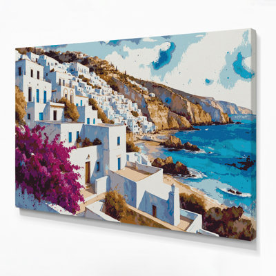 Cities Ibiza Spain Gray Canvas Wall Art