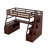Twin Loft Bed with 7 Drawers, 2 Shelves and Desk - Sturdy Pine Wood Frame, No Box Spring Needed