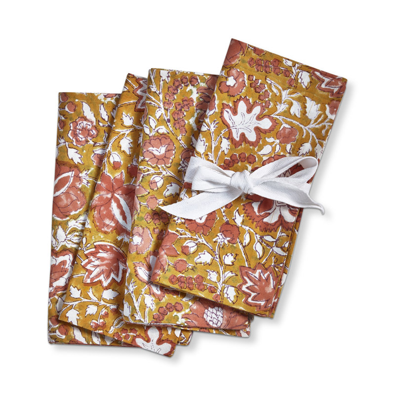 Kwaniqua Block Print Napkin S/4