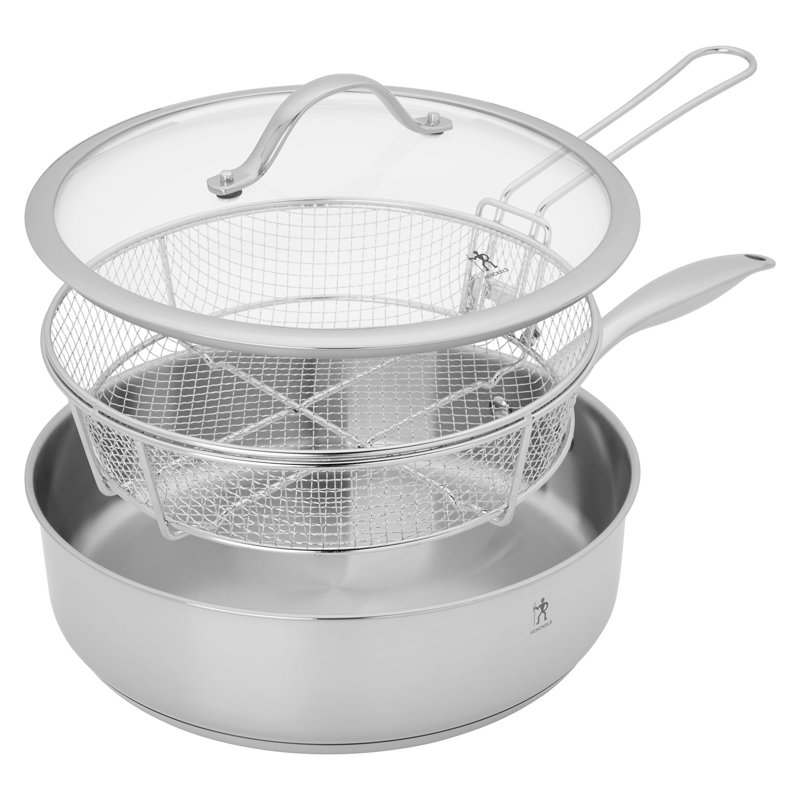 Henckels Aragon 5-Qt Stainless Steel Saute Pan With Lid & Fryer Basket