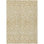 3' X 5' Gold And Beige Damask Washable Indoor Outdoor Area Rug