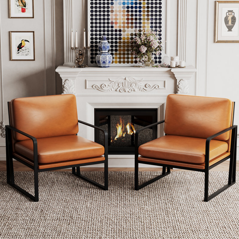 Barriault Faux Leather Armchair