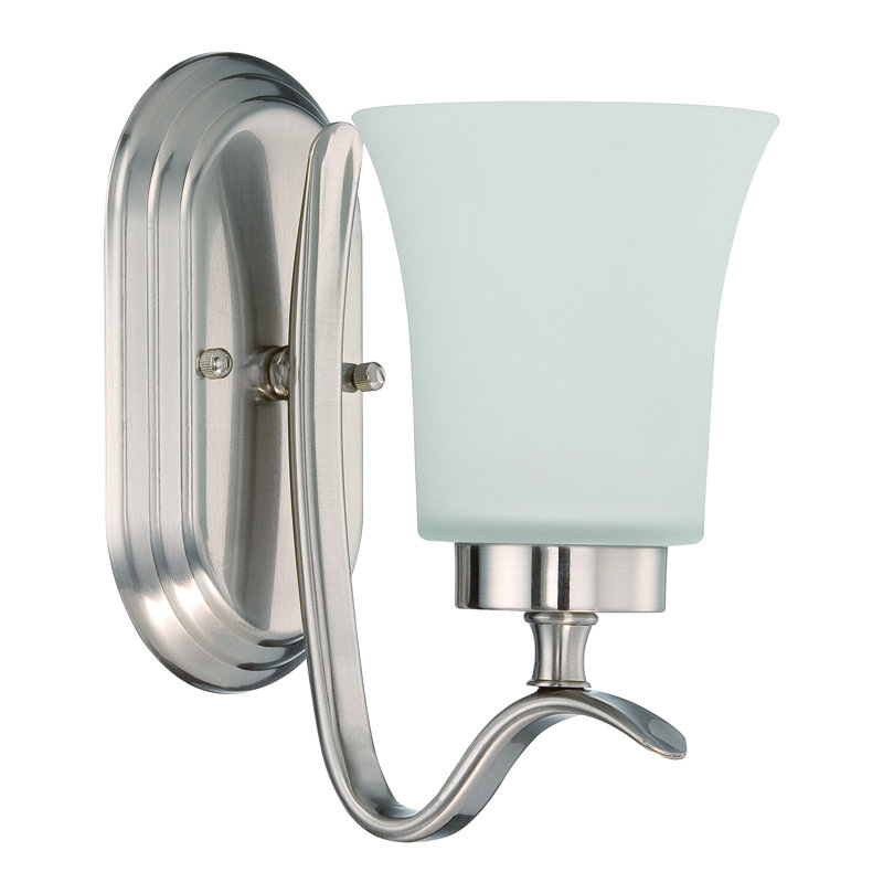 Grampian Armed Sconce, Satin Nickel