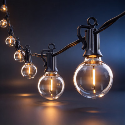 Indoor / Outdoor 30 - Bulb 828 in. Plug-in LED Globe String Light