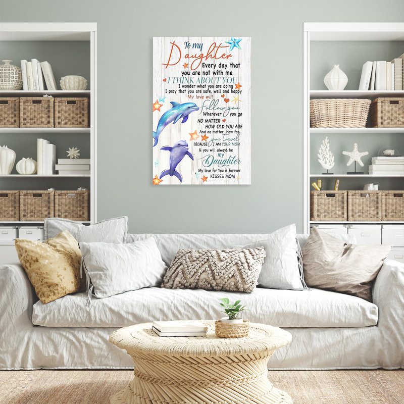 «Kristini To My Daughter Kisses Mom», impression sur toile, H 36 po x l 24 po x P 1,25 po