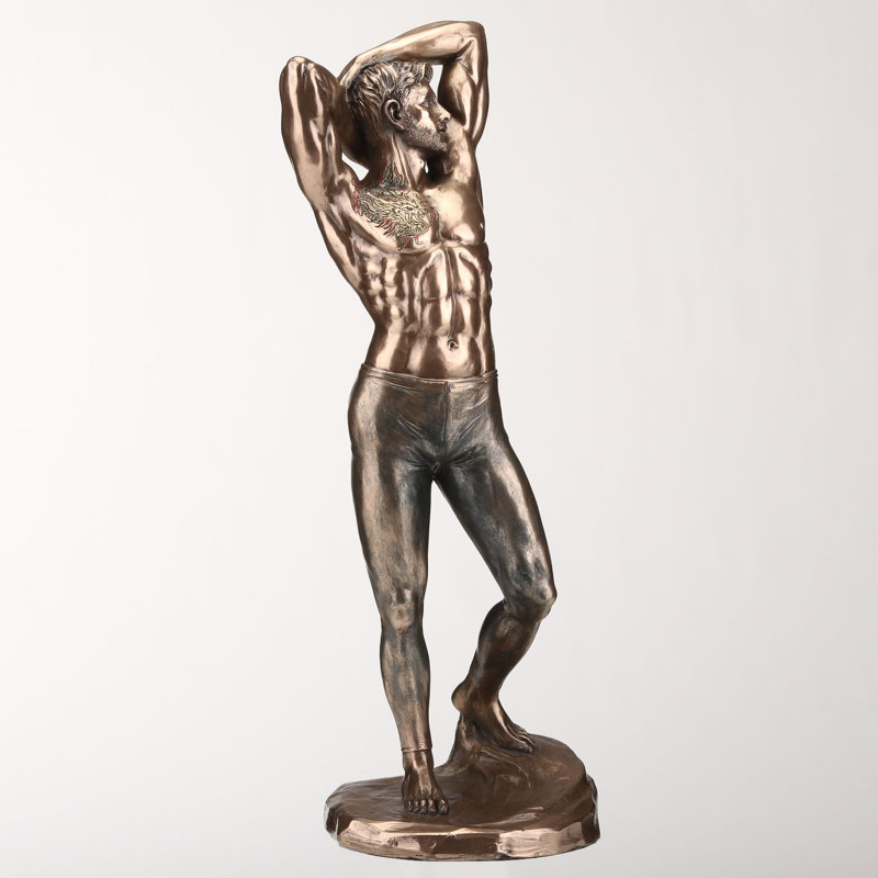 Figurine 11,81 pouces de hauteur en bronze coulé à froid en tigre