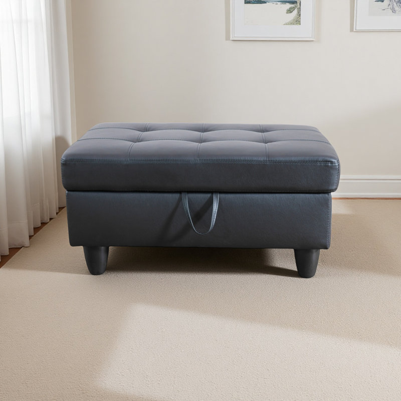 Repose-pieds modulaire avec rangement caché (noir)