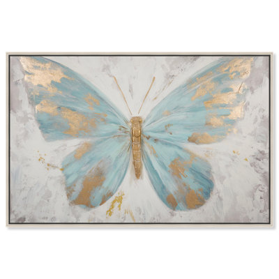 Art Remedy, art élégant sur toile glamour, papillon scintillant
