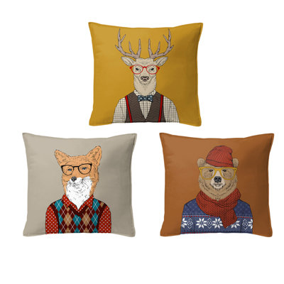 Cotton Square Throw Pillow Cover & Insert