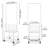 Metal Rolling Laundry Basket with Hanging Garment Rack, Height Adjustment Laundry Hamper Cart with Basket Load and Shelf Load, Storage Organizer with Heavy-Duty Lockable Wheels