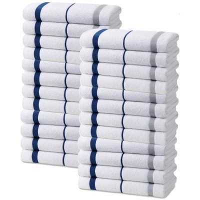 Serviettes de plage à rayures Carnmoon, serviettes de plage 100% coton 30 po x 60 po