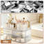 360° Rotating Acrylic Makeup Organiser with Storage Drawers & Brush Holder, Large Stackable Cosmetic Skincare Storage Box for Dressing Tables, Vanities, Bedrooms & Bathrooms-980680676