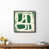 Toile sur cadre acajou